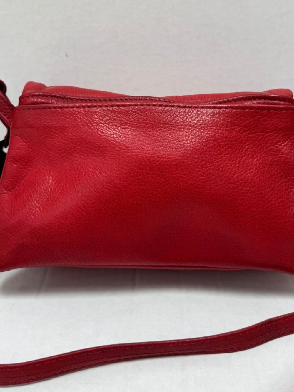 Morven Leather Designs Red Leather Crossbody Purse Handmade USA Copley Ohio - Picture 2 of 10